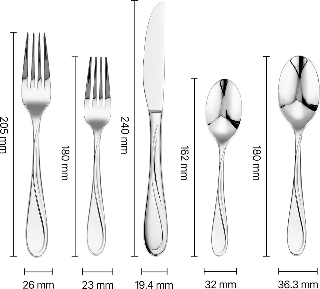 Bo-Camp Cutlery set Deluxe 24 Pieces 6 Persons