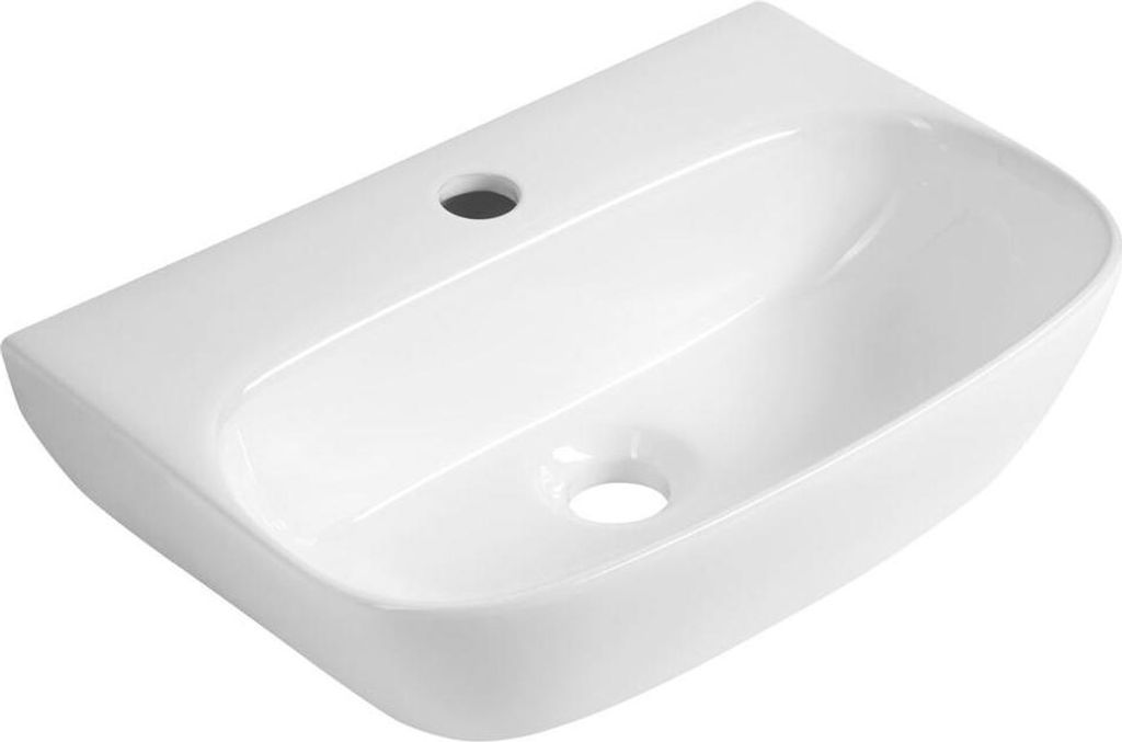 FLANNY Keramik Waschtisch 46x31cm, Weiß