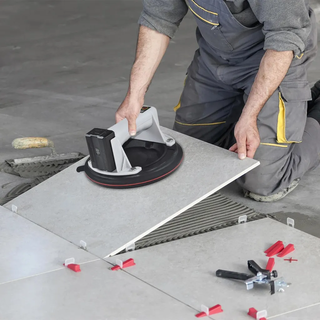 Ventouse de levage électrique professionnelle 200 kg pour carrelage XXL
