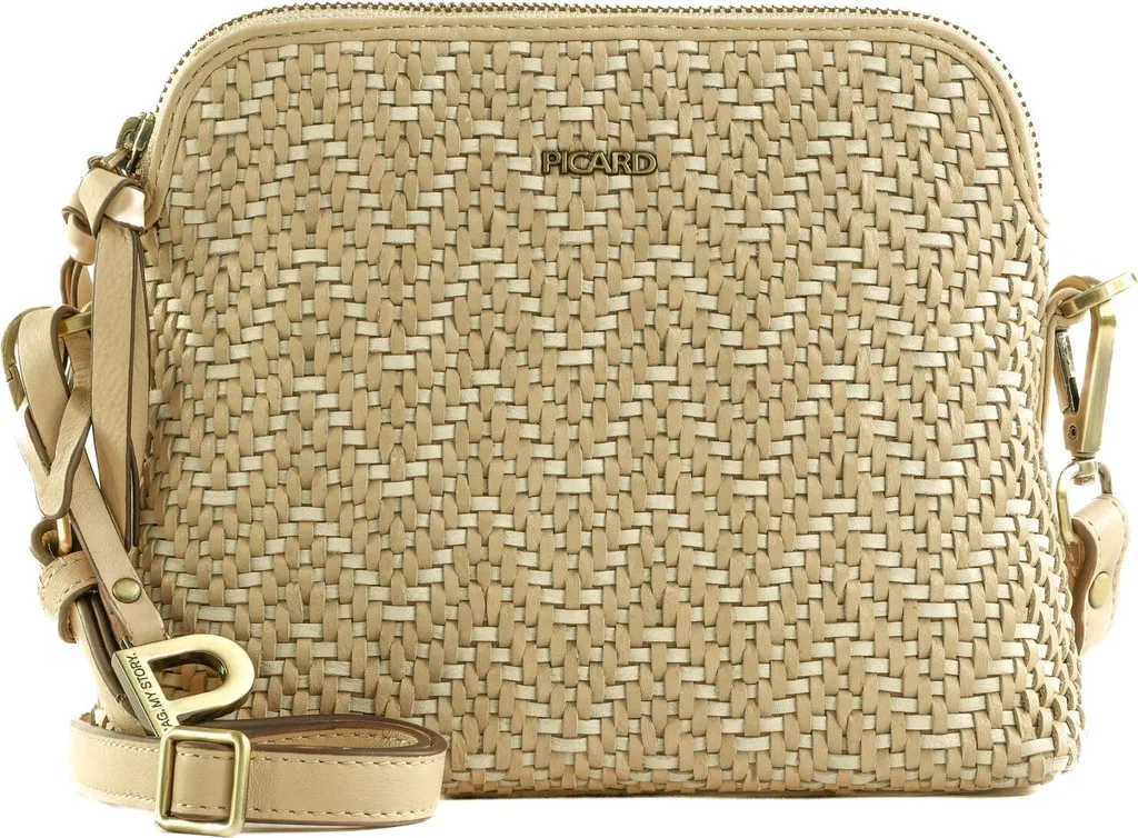 PICARD Samos Borsa a Tracolla Cookie Beige | Vera Pelle Intrecciata