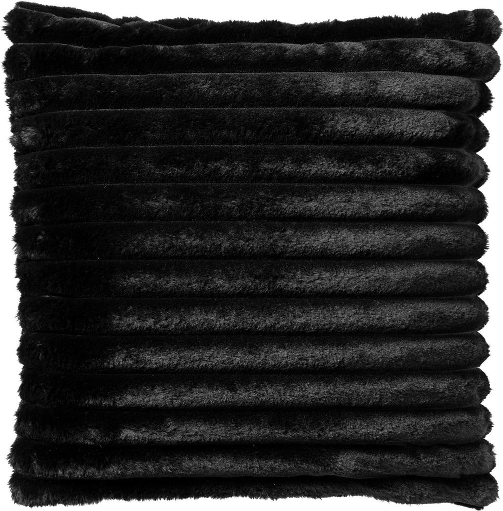 Dutch Decor Kissenbezug Hazel 50x50 cm Schwarz Unifarben