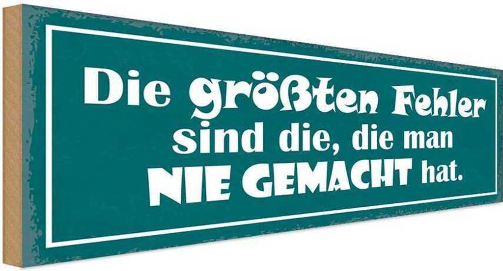 vianmo Holzschild 10x27 cm größte Fehler die nie gemacht Dekoration