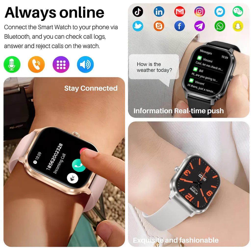 Montre Connectée Appel Bluetooth : Ne Manquez Plus Aucun Appel en Sport - 7