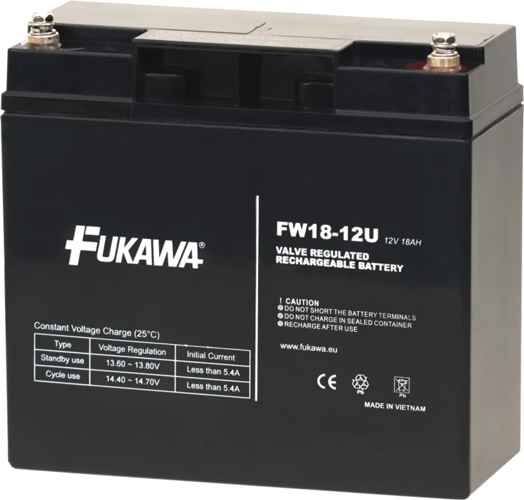 FUKAWA FW 18-12U Batteria 12V 18Ah FIAMM | AGM Alta Qualità