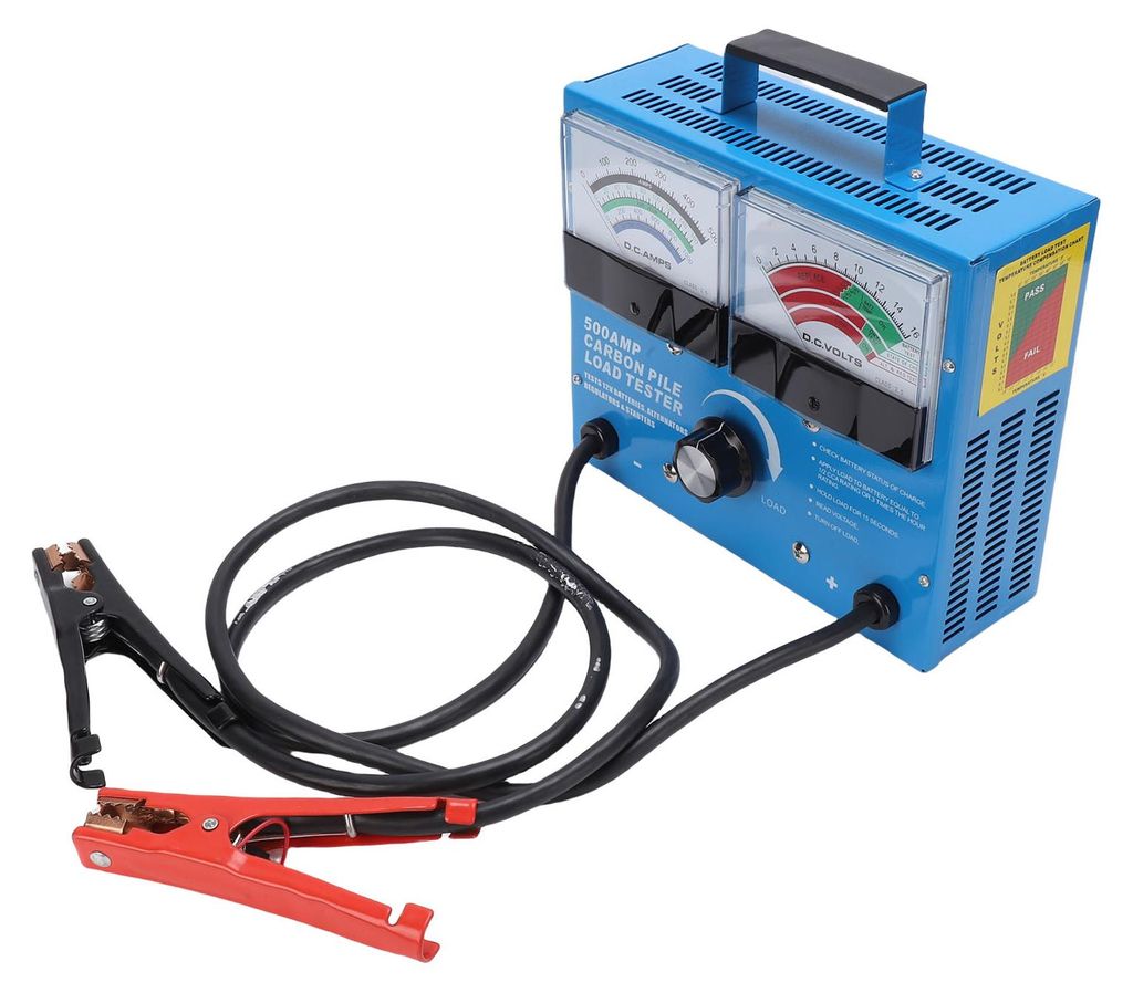 Autobatterie-Lasttester, 500 A, genaues Kfz-Lichtmaschinen-Voltmeter für Golfwagen, Motorräder