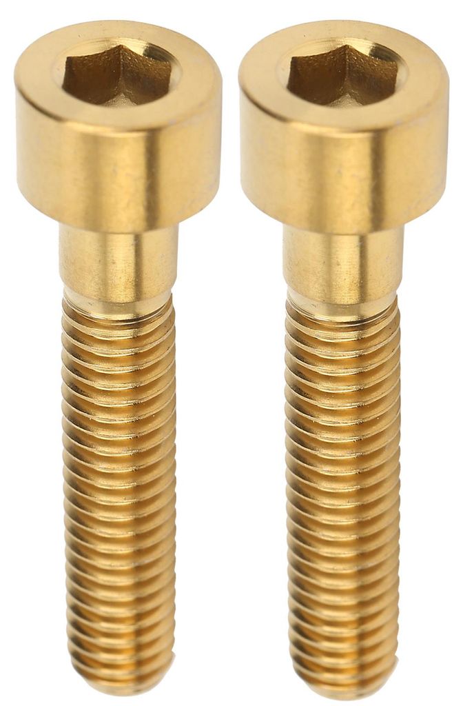 2 Stück M6x30mm Fahrradlenker-Vorbauschrauben Mountain Road Bike Headset Cap ScrewsGold