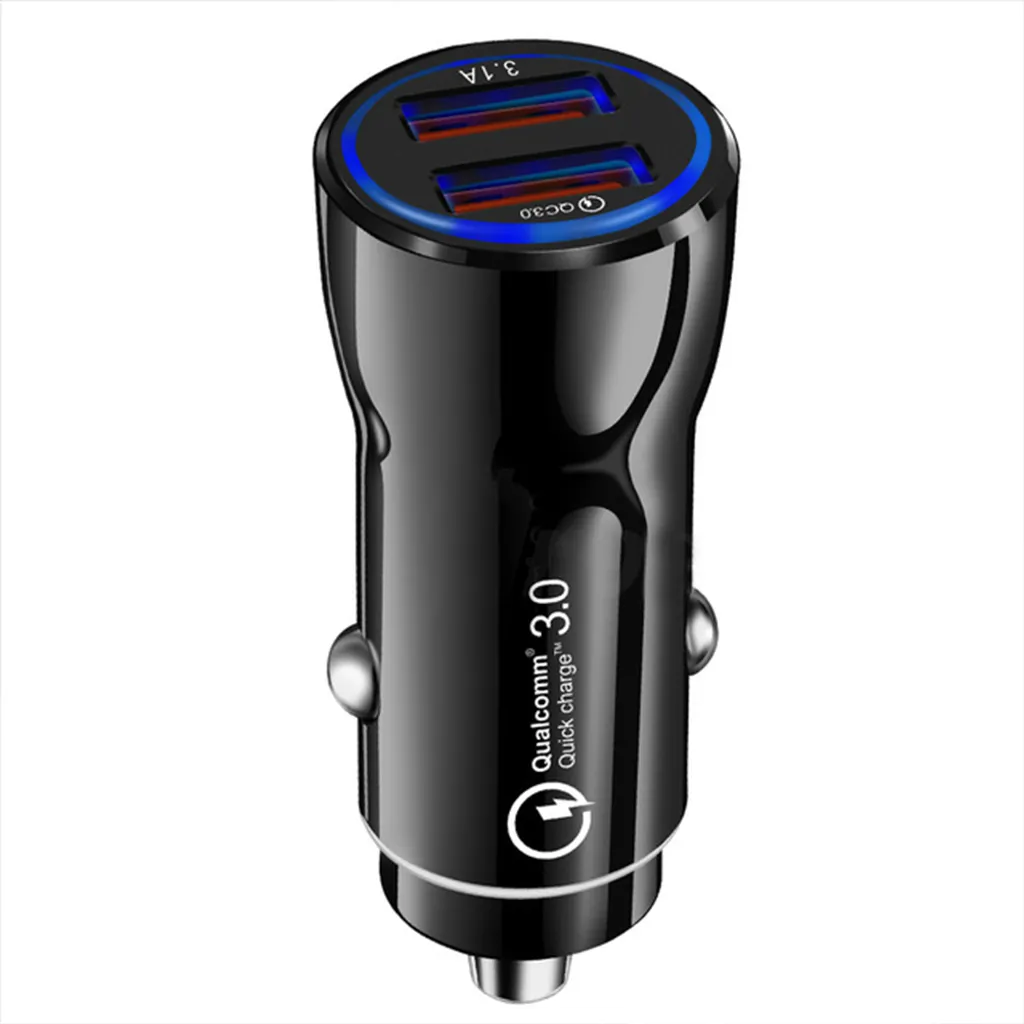 Caricatore Auto USB QC3.0 Doppia Porta - Ricarica Rapida Sicura