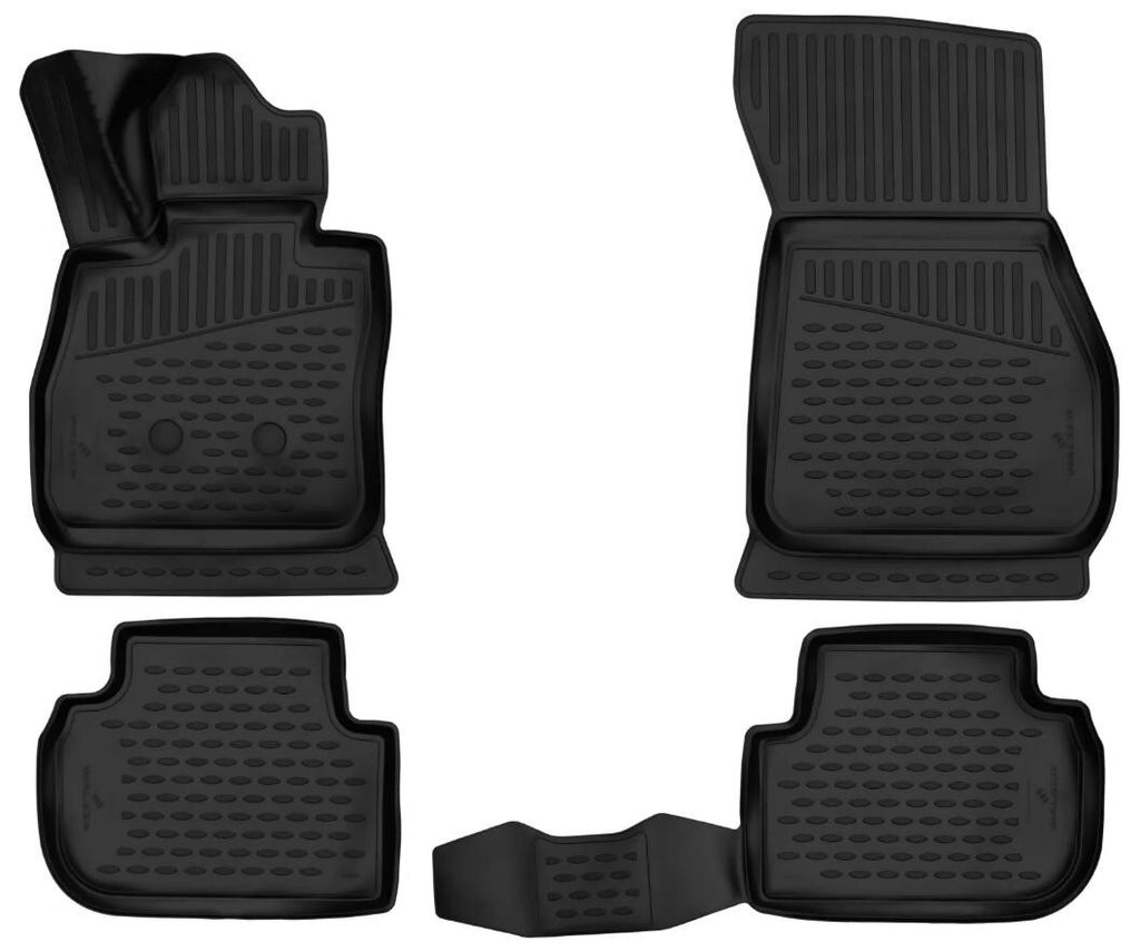 WALSER XTR Gummi Fussmatten Auto für BMW 1 (F40) 2019-Heute, 100% passgenaue Auto Fußmatten, robuste Universal Fußmatte Auto, Gummimatten Auto, ...