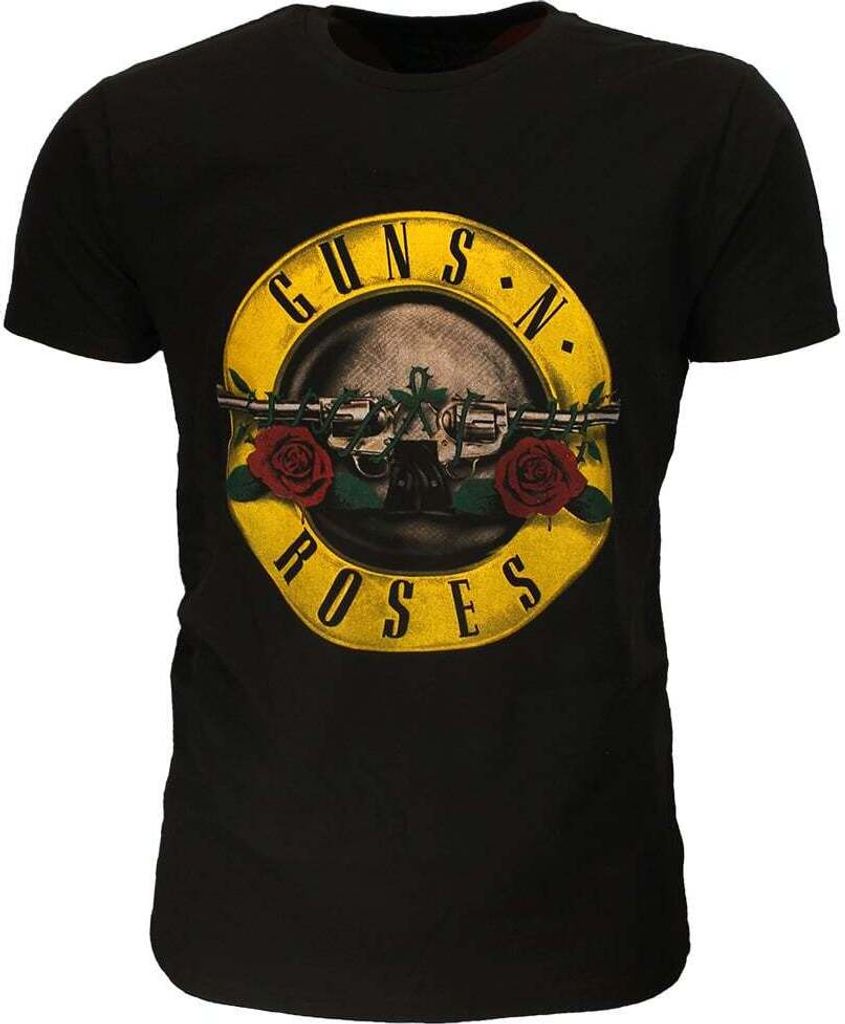 Oficial Guns N Roses Logo Cla¡sico Camiseta (Negro) | Mercancía De La Banda ES