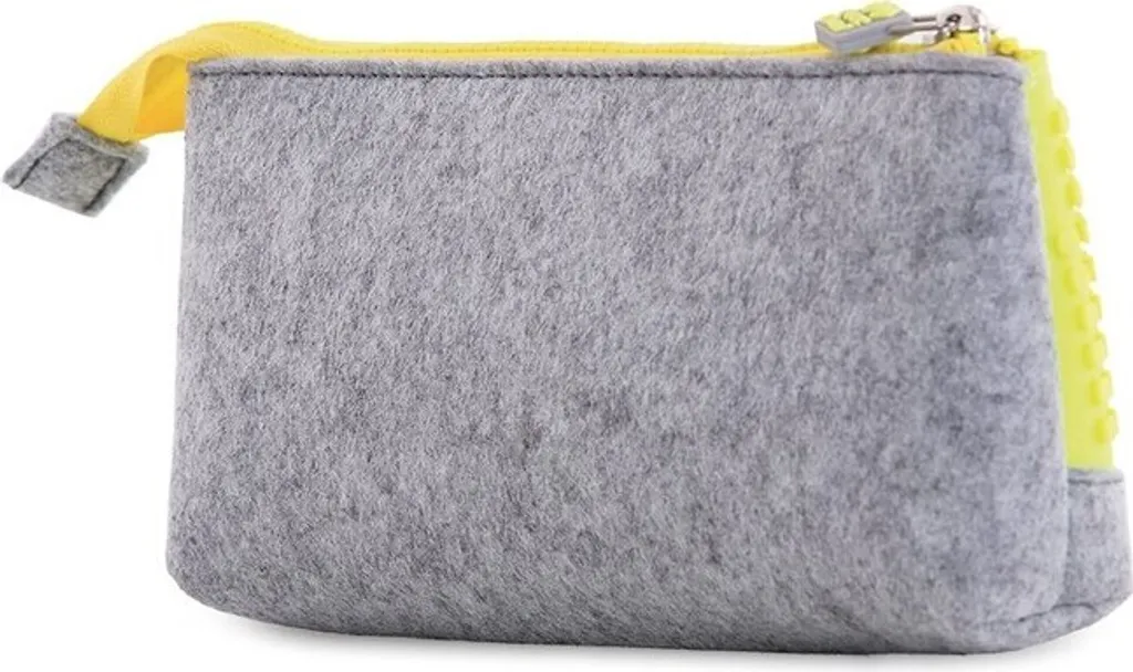 Valise PIXIE CREW grande taille Gris et Jaune Néon avec panneau silicone - 4