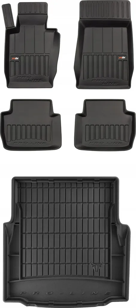 Interni BMW E46 Berlina xDrive: Set Tappetini Gomma 3D + Vasca Baule