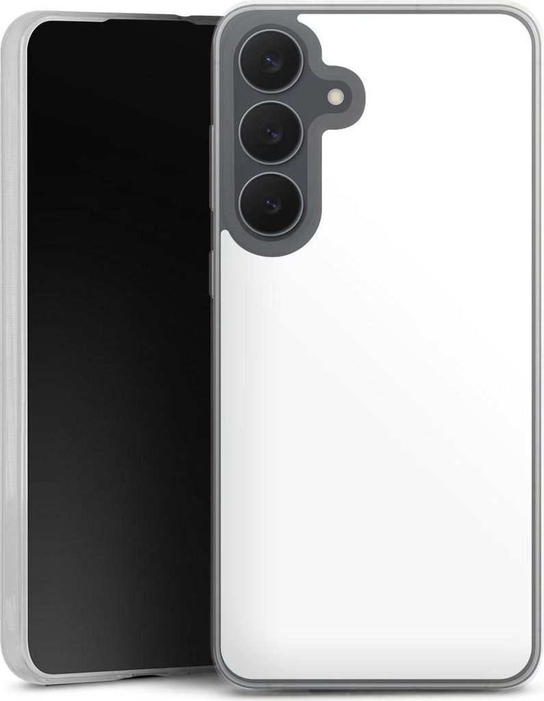 DeinDesign Slim Hülle für Samsung Galaxy S25 FE Silikon Case Ultra Dünn Handyhülle Farbe einfarbig weiß