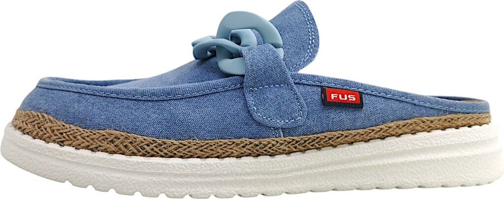 Fusion Damenschuhe Leinenschuhe Slipper Blau Freizeit, Schuhgröße:39 EU