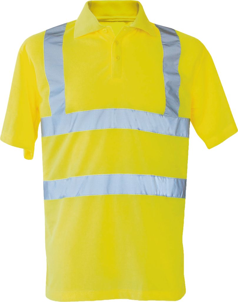 Korntex KXPOLO | Herren Hi-Viz Arbeits Polo Shirt Basic EN ISO 20471 - Farbe: Signal Yellow - Größe: S