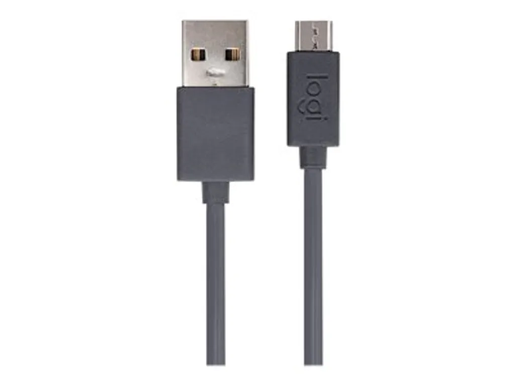 Câble USB vers Micro USB Logi - Cordon de charge Graphite 1 mètre m
