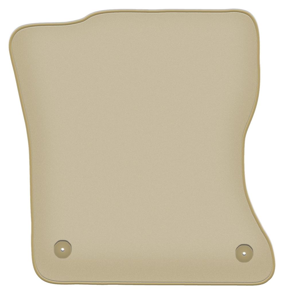 Fahrerfußmatte Velours PREMIUM beige passend für Jaguar XF X260 (2016-, Limousine, Kombi) – mit Befestigungen – passgenau