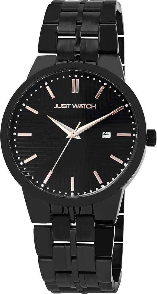 Orologio Elegante Uomo 42mm Quarzo - Bracciale Acciaio e Datario