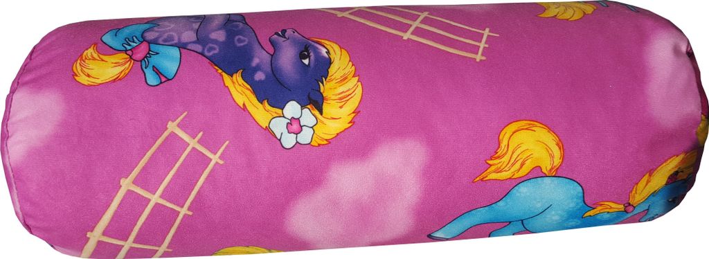 Rehabilitationsrolle Nackenkissen Massagekissen - PONY, Kinderkissen, bunt und weich zum Ausruhen