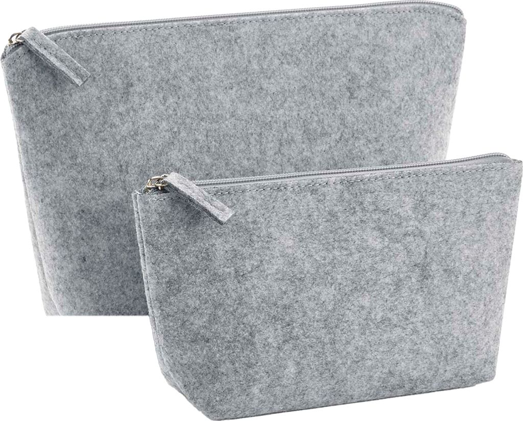 Bagbase - Zubehörtasche, Filz PC7422 (19 cm x 9 cm x 18 cm) (Grau meliert)