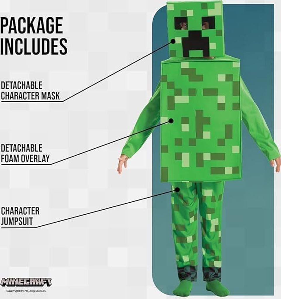 Kostým Minecraft DISGUISE Jakks Pacific - Creeper (116 cm) Obrázok produktu 5