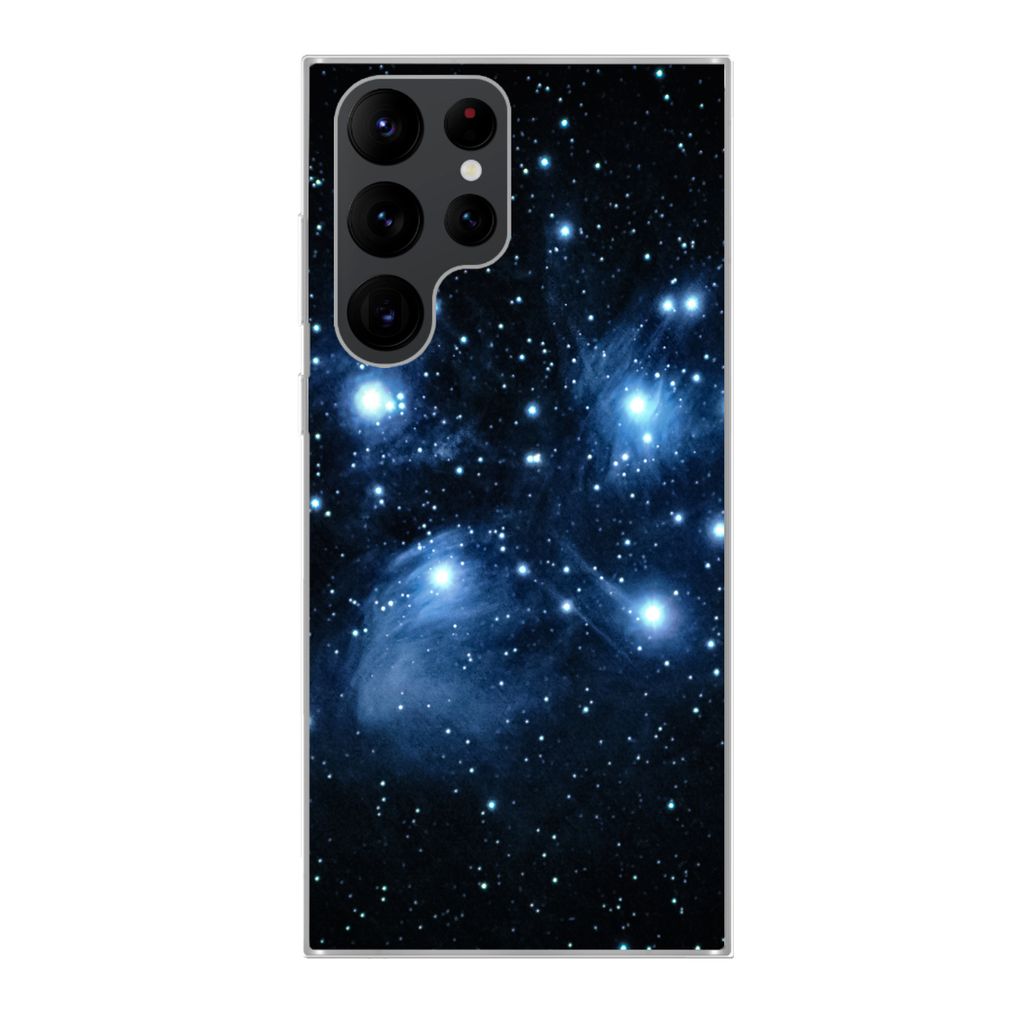 MuchoWow Handyhülle Schutzhülle Hülle für Samsung Galaxy S22 Ultra Universum - Planeten - Sterne - Jungen - Mädchen - Kinder Silikon Softcas...