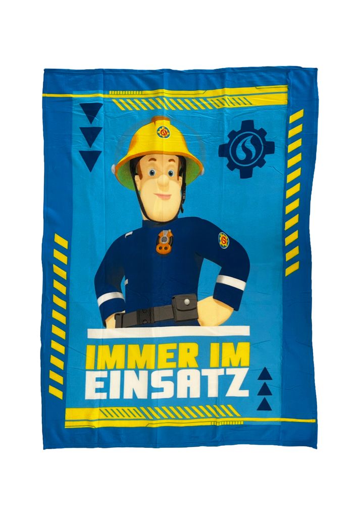 Feuerwehrmann Sam Decke für Jungen Fleecedecke Kinder 130 x Produktbild 