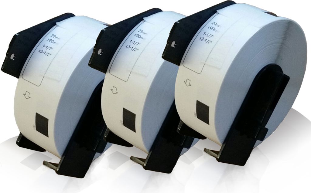 Print-Klex 3x kompatible Etiketten-Rolle kompatibel mit Bother DK-11201 PTouch QL 560 VP PTouch QL 560 YX PTouch QL 570 PTouch QL 580 PTouch QL 580...