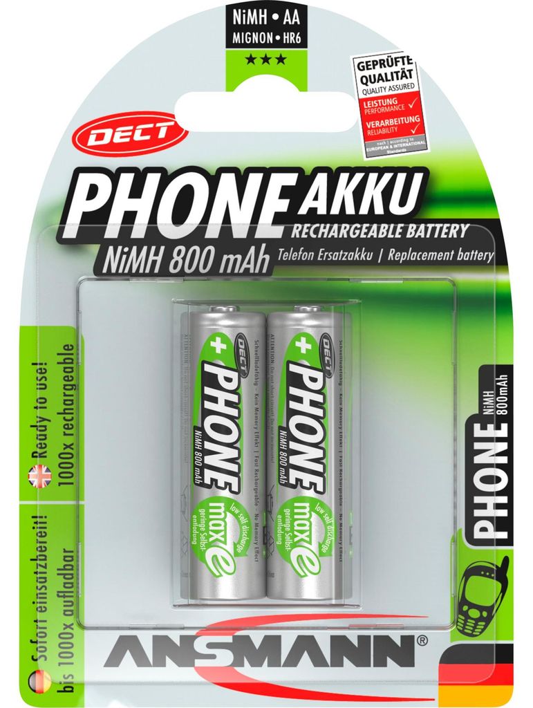 Ansmann 5030902 1x2 Ansmann maxE Batterie NiMH Mignon AA Image du produit 