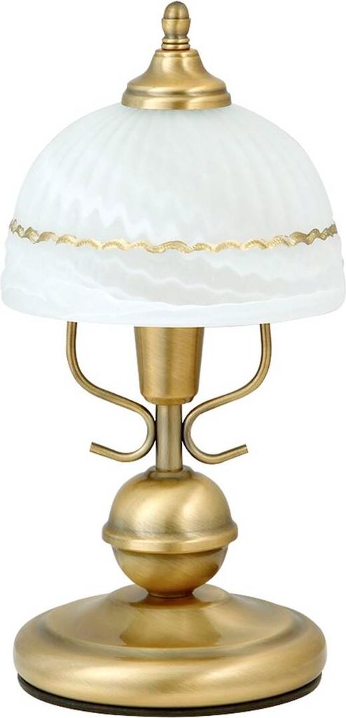 Klasická stolní lampa se skleněným stínidlem hnědá E14 Obrázek produktu 
