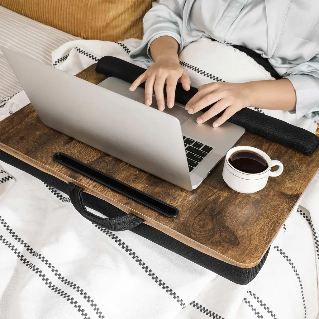 Supporto Porta PC da Letto Professionale | Vassoio con Cuscino - 2