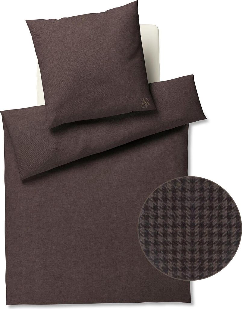 JOOP! Soft-Flanell Bettwäsche-Garnitur Soft Farbe Mocca Größe 155x220+40x80