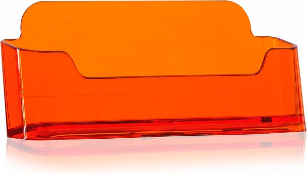 Visitenkarten-Halter / Querformat / neon-orange