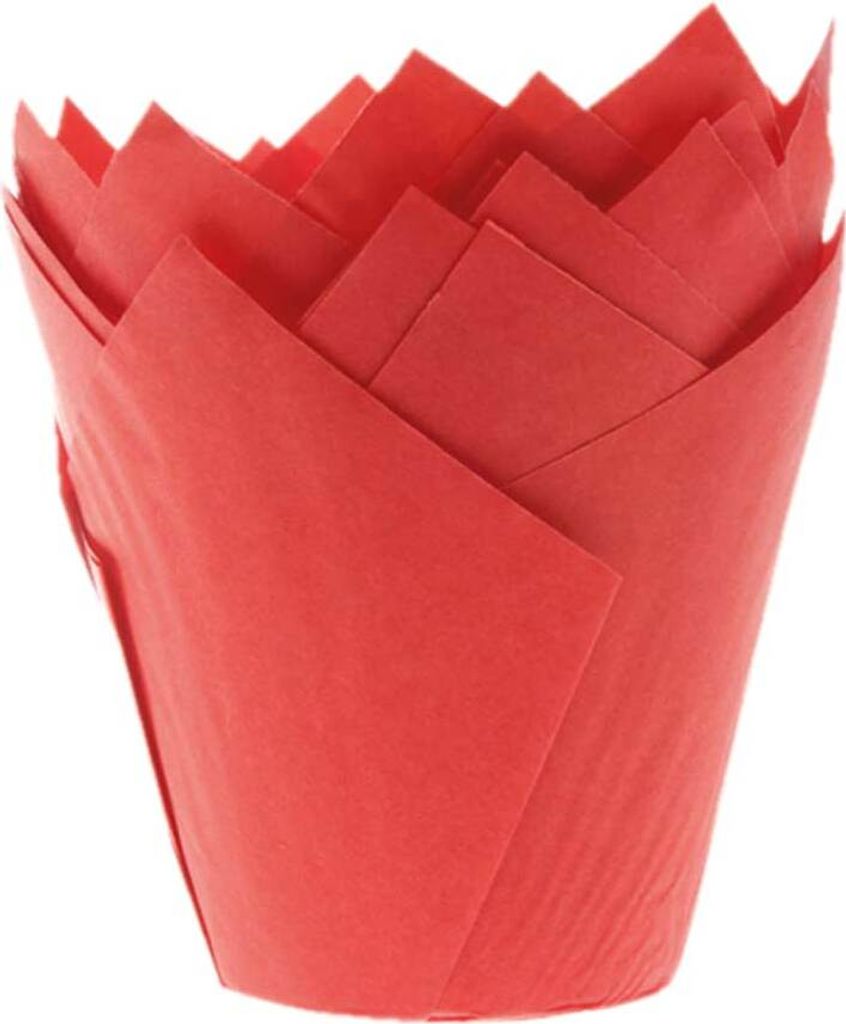 36 Tulpen- Muffinförmchen, rot Produktbild 