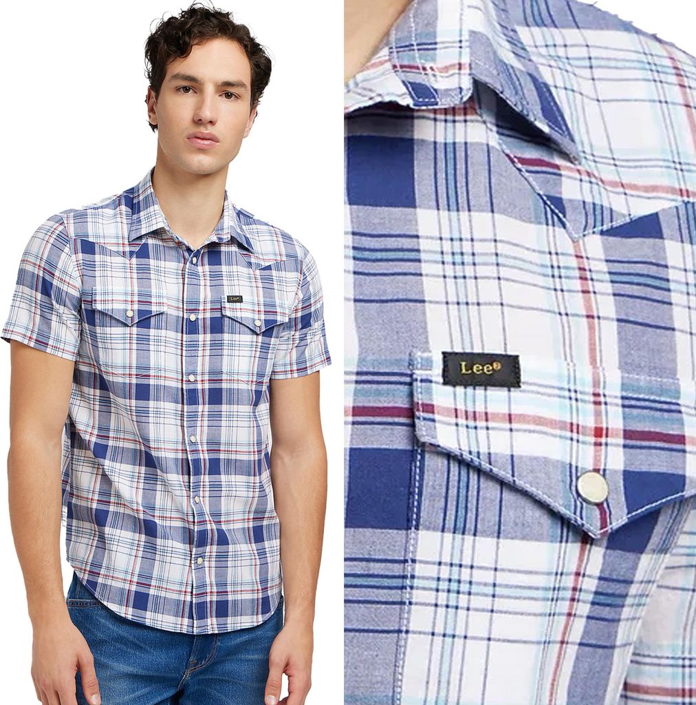 LEE Herren, Hemd SS WESTERN SHIRT, S, Blau, herrenhemden, , herren