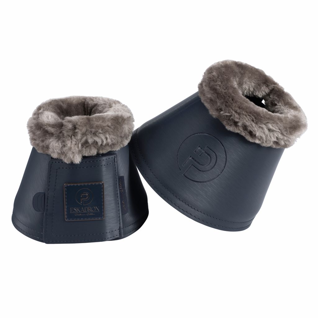 Eskadron Platinum Hufglocken, Sprungglocken " SOFTSLATE FAUX FUR " 1 Paar Größe - M Farbe - atlantic blue