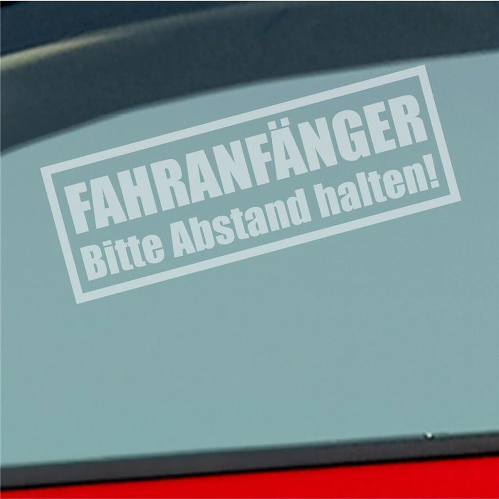 Auto Aufkleber Achtung Fahranfänger Spruch Fahrschule 20x7 Produktbild 