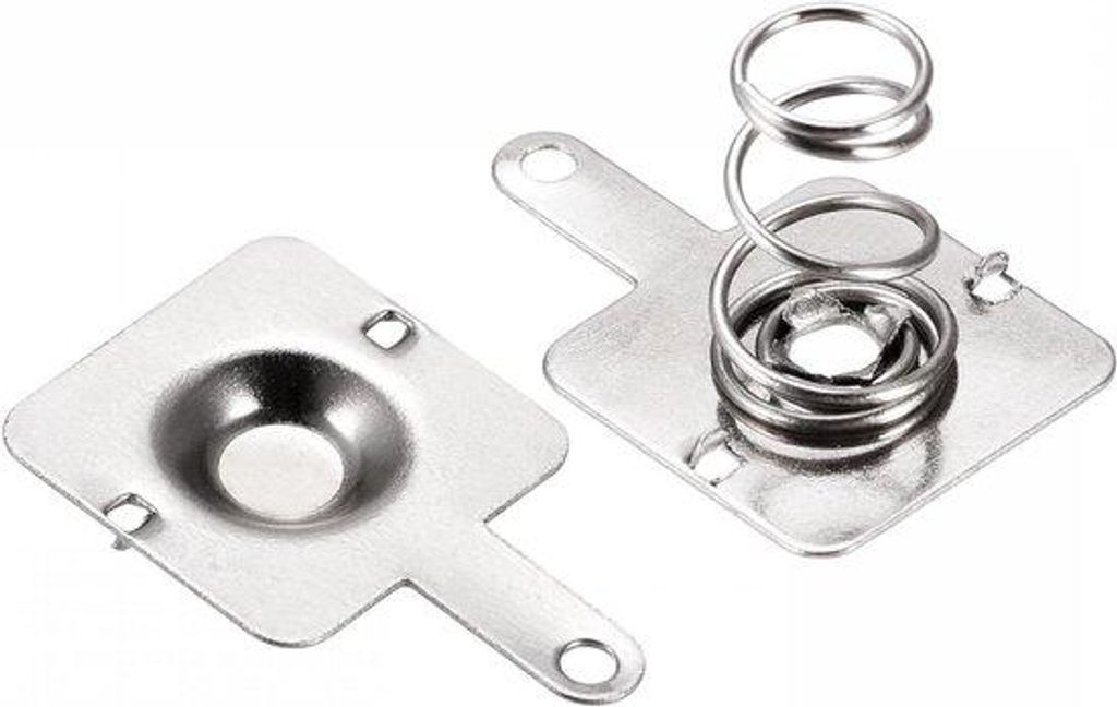 Vernickelte Akku-Halter 12x12mm für AA-Batterien
