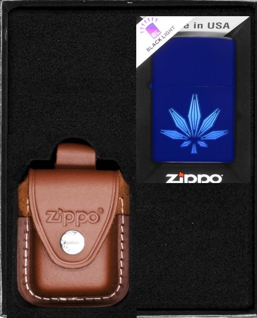 ZIPPO Feuerzeug-Set CANNABIS DESIGN 4 Geschenk No4