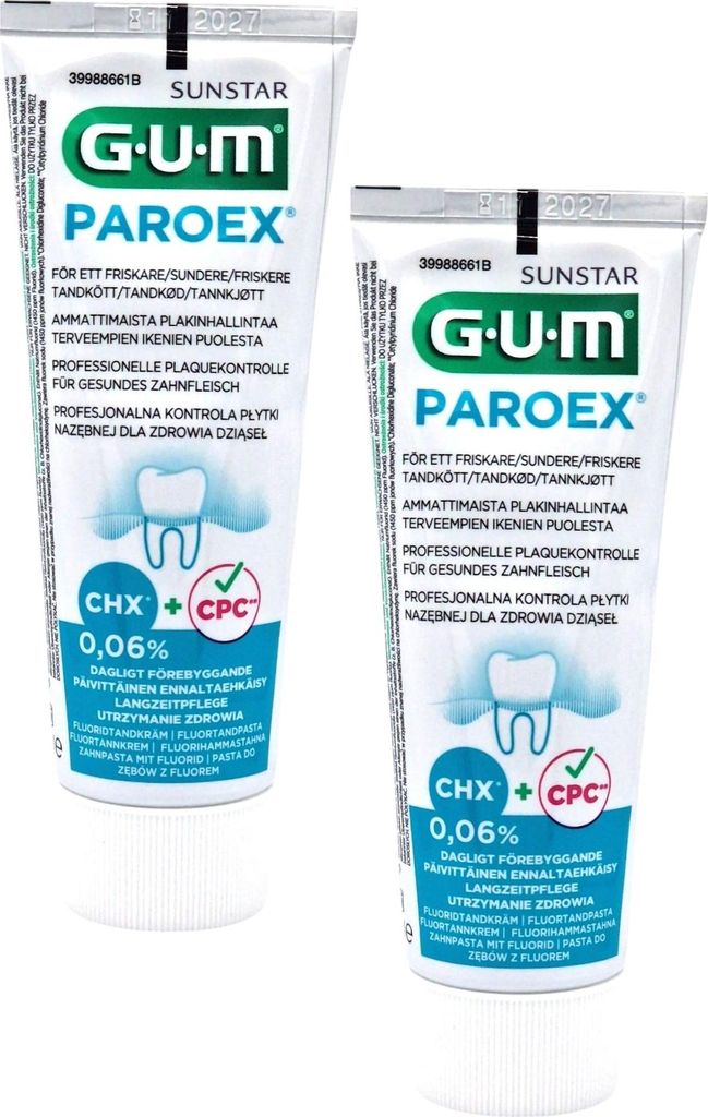 2x GUM Paroex 0,06% CHX Zahnpasta 2x 75ml