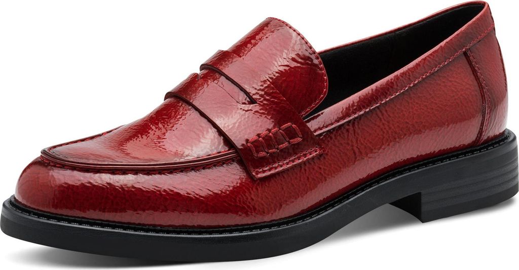 MARCO TOZZI Damen Slipper klassischer Penny Loafer mit losen Einlagen 2-24308-45, Größe:40 EU, Farbe:Rot