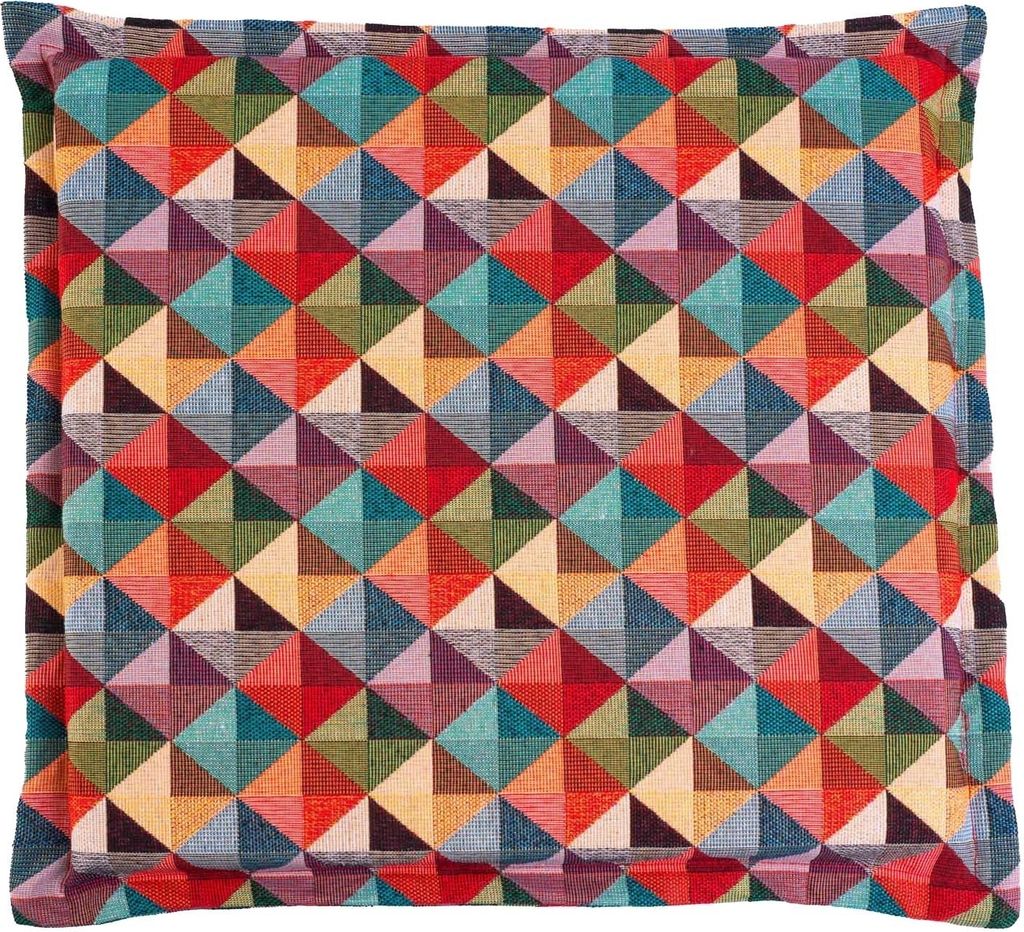 Sitzkissen - 38 x 38 cm - Mehrfarbig - Baumwolle - Polyester
