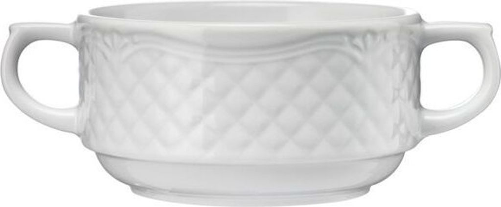 Suppentasse, Porzellan, weiß, Serie Aphrodite, Lubiana, 0,30 Liter