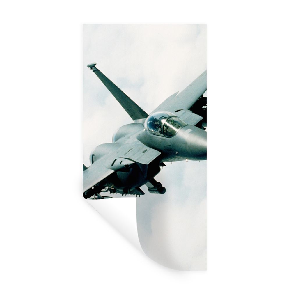 MuchoWow Wandtattoo Wandsticker Wandaufkleber Ein weißes Kampfflugzeug der Royal Air Force in England 60x120 cm Selbstklebend und Repositionierb...