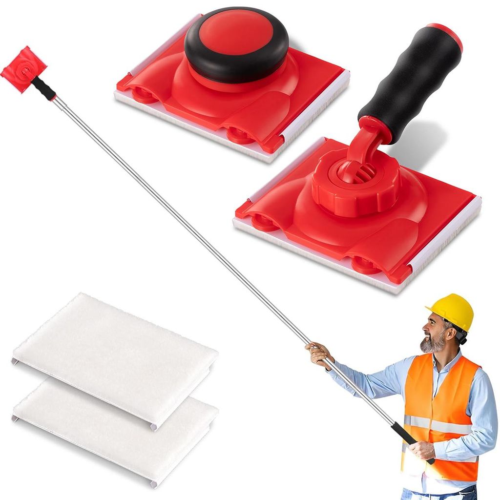 2er Set Farbkanten-Randabdeckungen, mit 2 Ersatz-Farbpads, für Wand- und Deckenfarben, ideal zum Schneiden von Ecken und Kanten bei der Wandmalerei