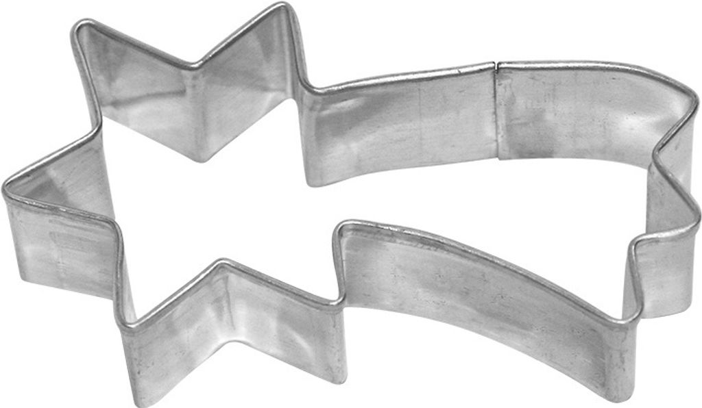 BIRKMANN Ausstechform Komet, 5,5 cm, Weißblech mit brilliantem Glanz, hangelötet, 100046