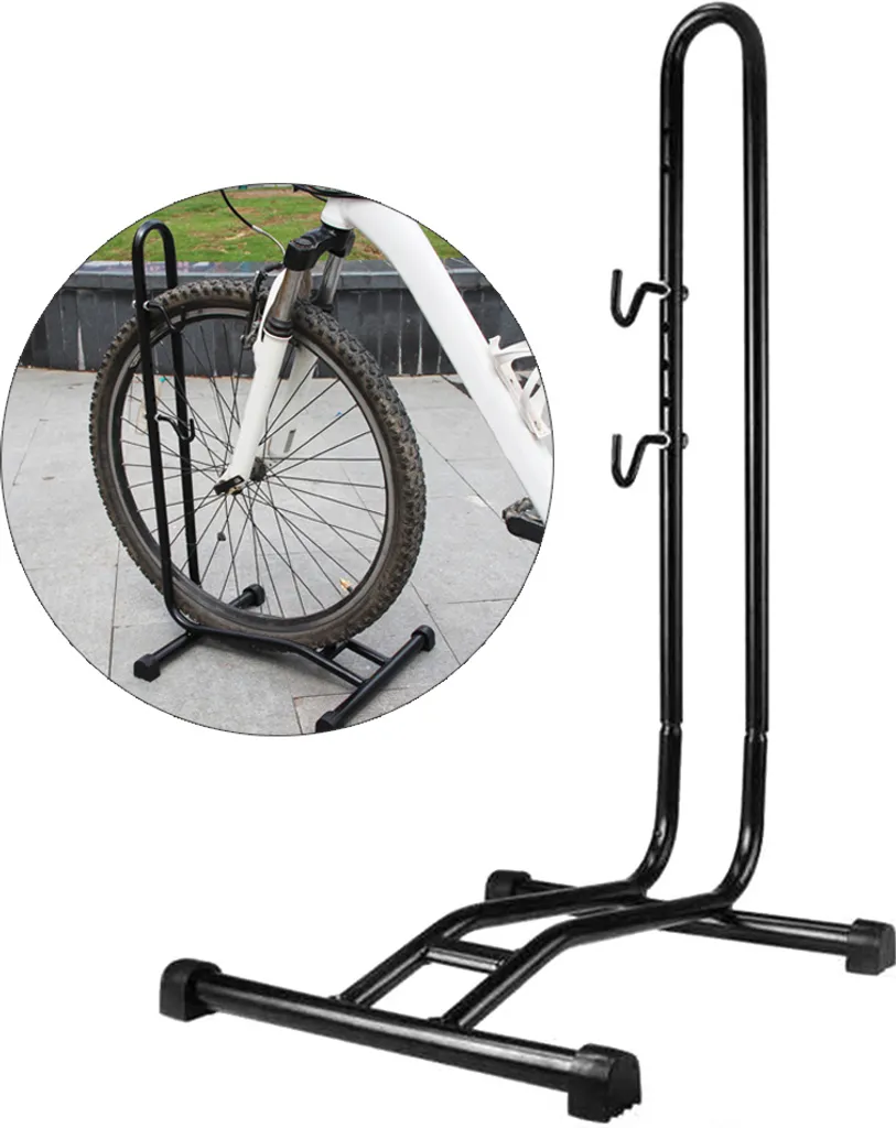 Support Vélo pour Garage et Intérieur - Range-Vélo de Sol Amovible Gris