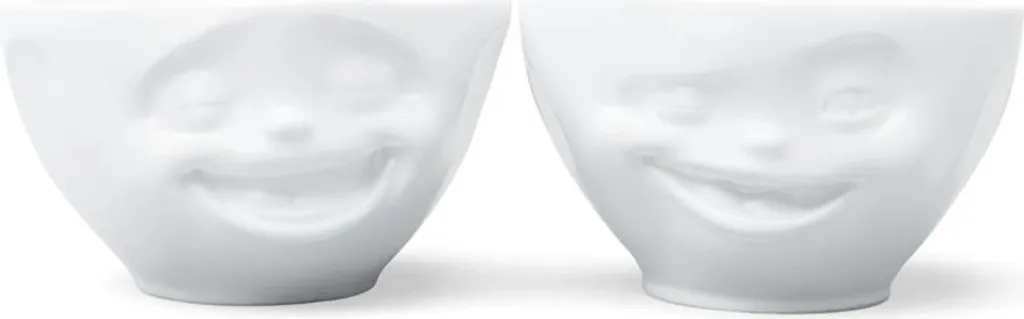Porcellana FIFTYEIGHT T027101 Set Ciotole 3D Ridere Occhiolino