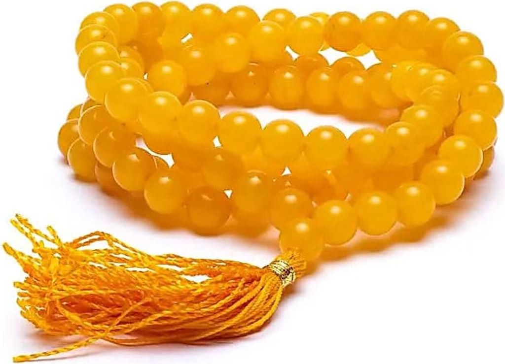 Mala Goldquarz AA-Qualität 108 Perlen -- 0.8 cm