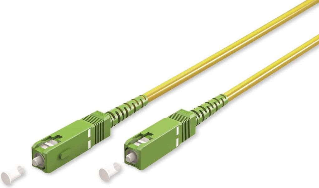 Goobay 59639 Glasfaserkabel 2 m SC/APC FTTH OS2 Gelb (59639)