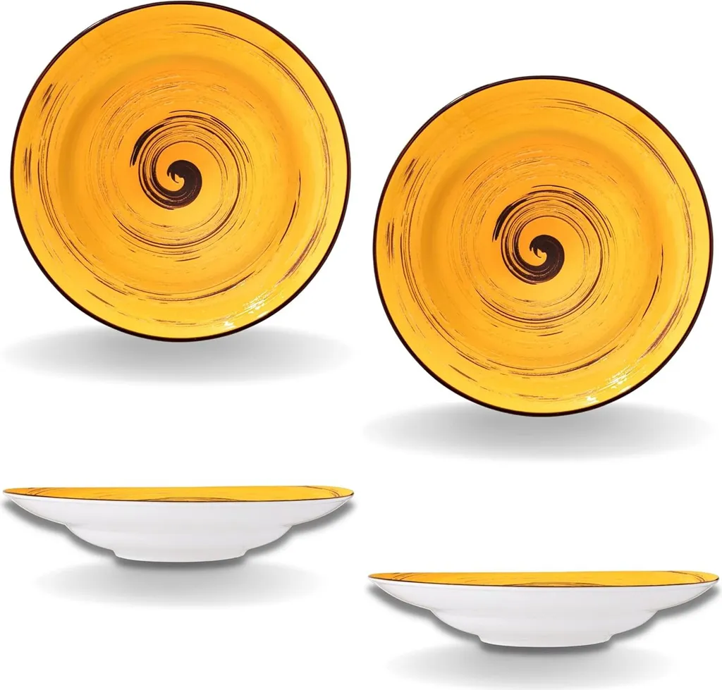 Piatto Fondo Wilmax Giallo 25,5 cm - Porcellana Colorata WL-669427/A2